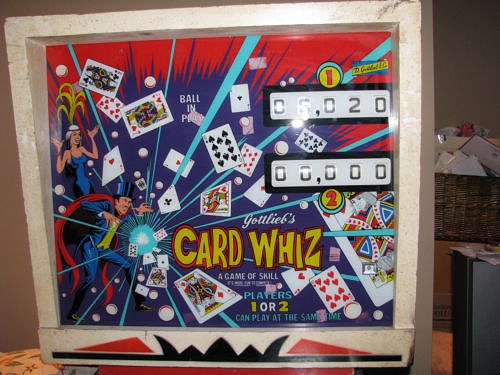 Card Whiz is a classic pinball machine created by Gottlieb in 1976. It is themed around card games and is known for its engaging playfield and artwork.