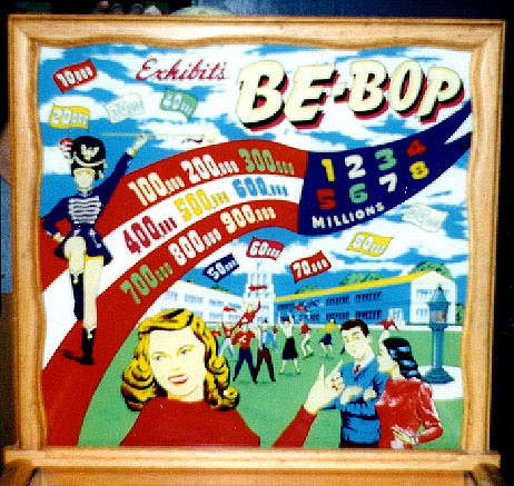 Be-Bop is a classic pinball machine designed and manufactured by Exhibit in 1950, offering a glimpse into the vintage pinball scene with its unique playfield layout and mechanical features.