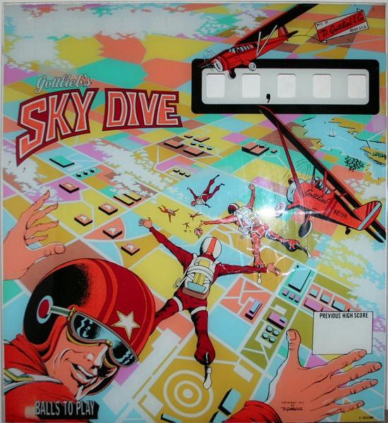 Sky Dive is an electromechanical pinball machine produced by Gottlieb, themed around the thrilling experience of skydiving.