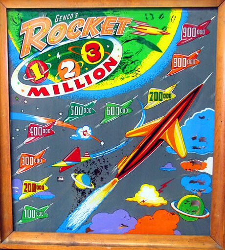 Rocket is a classic pinball machine developed by Genco in the year 1950. Known for its post-war design and mechanical innovation.