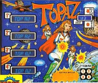 Topaz is a pinball machine released by Inder in 1978, known for its captivating gameplay and classic pinball features.