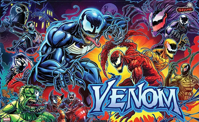Venom (LE) is a limited edition pinball machine released by Stern in 2023. The game is based on the popular Marvel Comics character Venom.