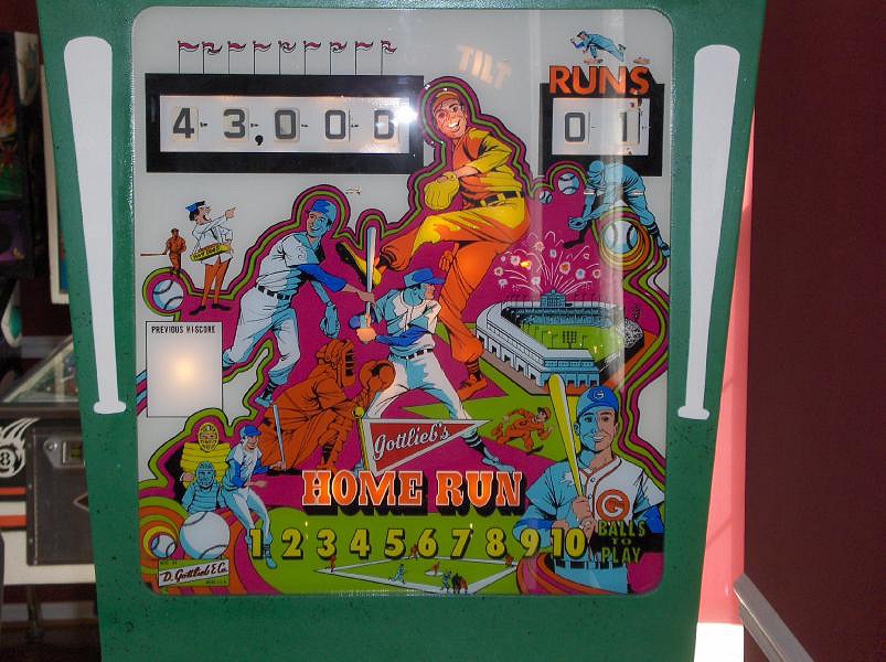Home Run is a baseball-themed electro-mechanical pinball machine created by Gottlieb in 1971.