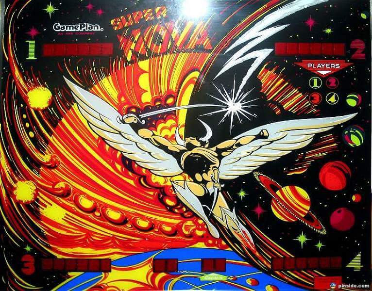 Super Nova is a pinball machine produced by Game Plan in 1982, featuring a unique space-themed design and gameplay.