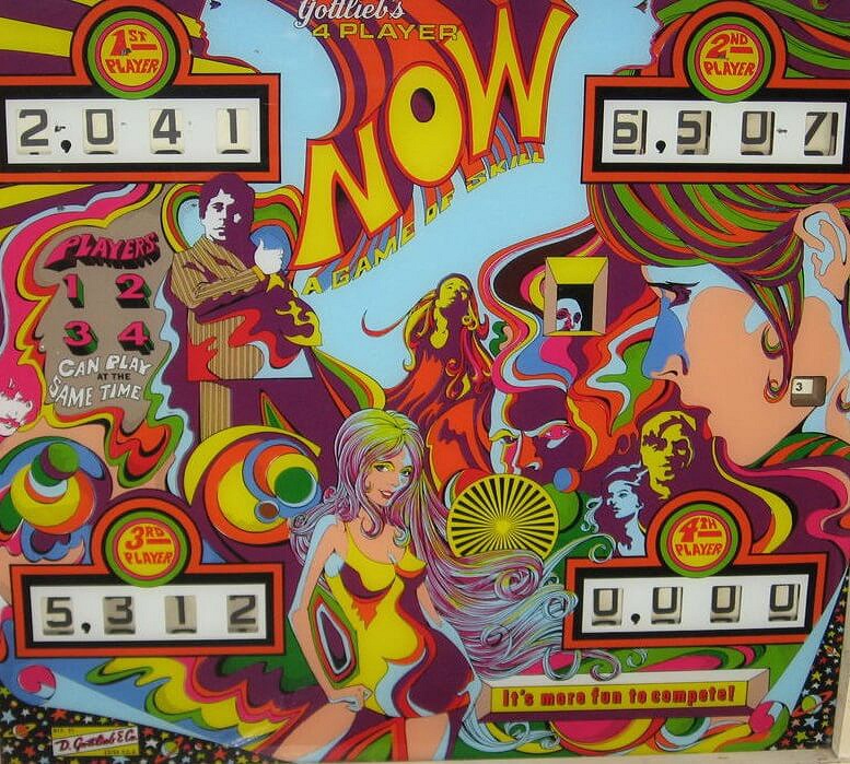 Now is a pinball machine produced by Gottlieb, released in 1971. It's known for its captivating gameplay and engaging design typical of the early 1970s era.