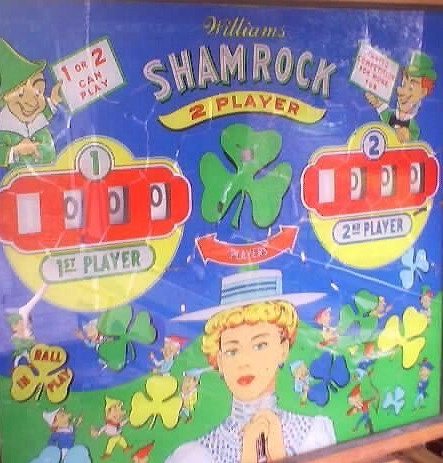 Shamrock is a vintage pinball machine produced by Williams in 1956. It features a classic design typical of the era, with a simple yet engaging gameplay that appealed to players of the time.