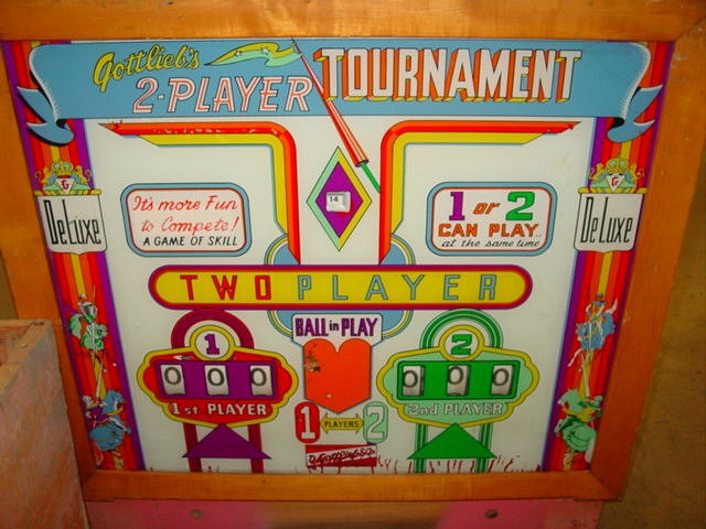 Tournament is a vintage pinball machine developed by Gottlieb in 1955, known for its classic design and mechanical features.