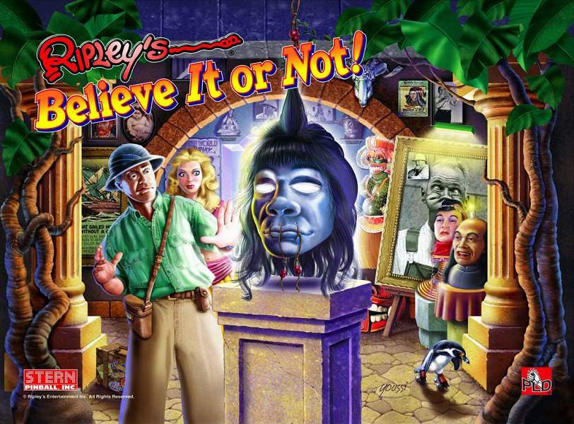Ripley's Believe It or Not! is a pinball game developed by Pat Lawlor and released by Stern Pinball in 2004. The game features unusual and strange mysteries from around the world as inspired by the Ripley's Believe It or Not! franchise.