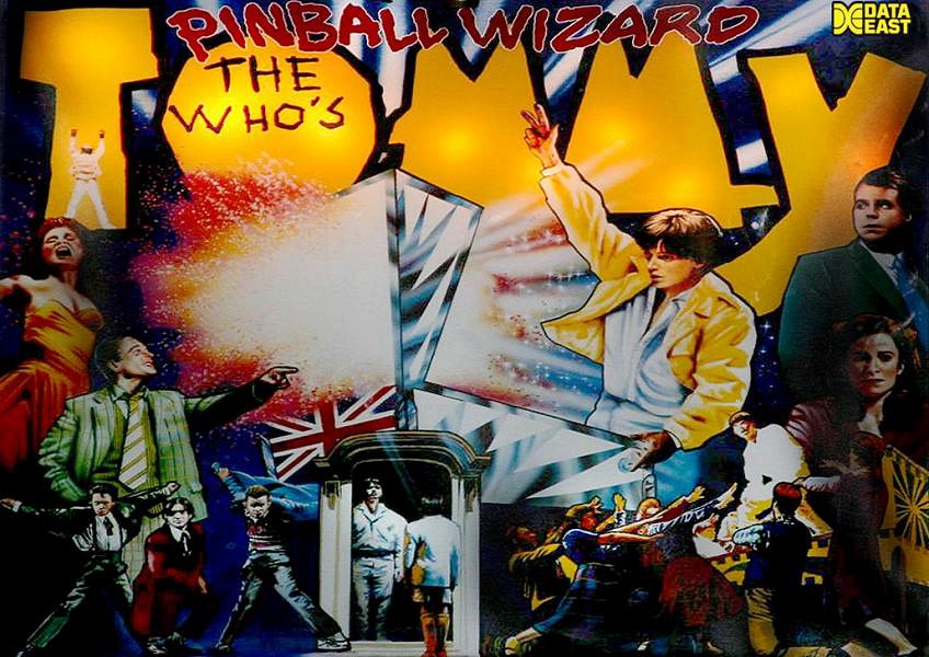 A pinball machine themed after the rock opera album Tommy by The Who, released by Data East.