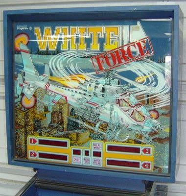 White Force is a pinball machine produced by Unidesa in 1986. It is known for its unique playfield features and engaging gameplay mechanics.