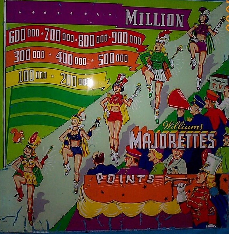 Majorettes is a classic electromechanical pinball machine released by Williams in 1952. It features a vibrant theme centered around drum majorettes.