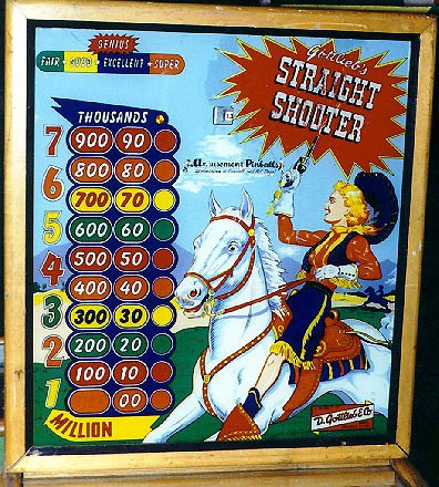 Straight Shooter is an electromechanical pinball machine released by Gottlieb in 1959. This classic game features a cowboy and wild west theme, engaging players with its nostalgic mechanics.