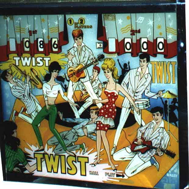Twist is a vintage pinball machine created by Rally, released in 1961. This electro-mechanical pinball game features a classic theme and is part of the historic era of pinball machines.