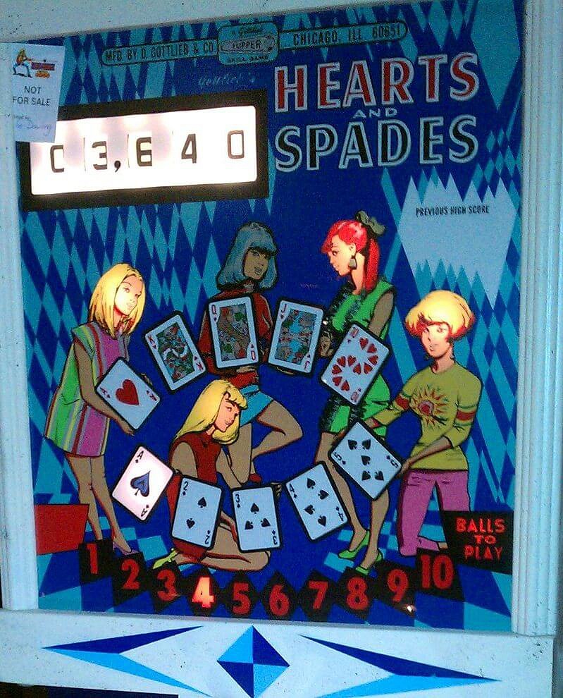 Hearts and Spades is a 1969 pinball machine by Gottlieb featuring a card theme.