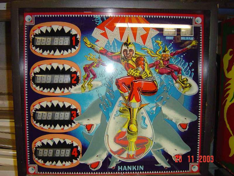 Shark is a solid-state pinball machine released by Hankin in 1979, known for its underwater theme and engaging gameplay.