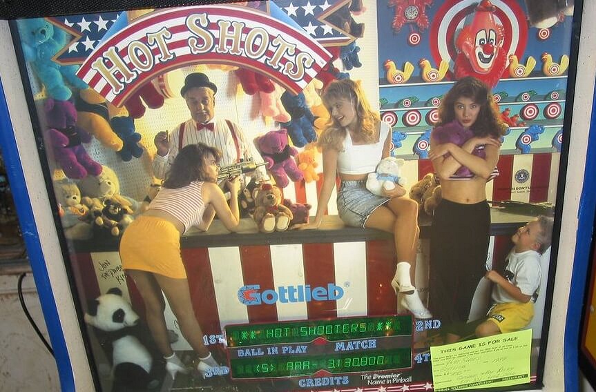 Hot Shots is a pinball machine produced by Gottlieb in 1989. It features a basketball sports theme with various gameplay mechanics centered around shooting for hoops.