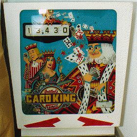 Card King is an electro-mechanical pinball machine released by Gottlieb in 1971. It features a card game theme with vibrant artwork and engaging gameplay typical of Gottlieb's machines from this era.