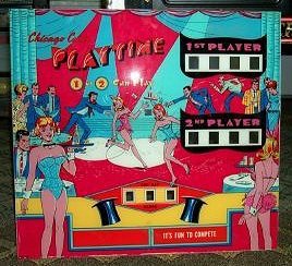 Playtime is a vintage pinball machine released by Chicago Coin in 1968, offering classic pinball gameplay characteristic of that era.