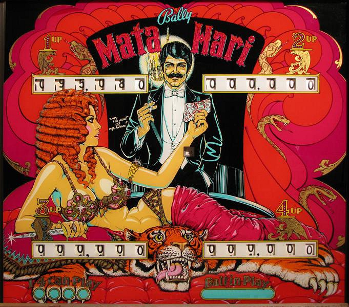 Mata Hari is a pinball machine produced by Bally in the year 1977.