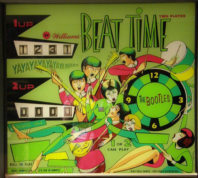 Beat Time is a pinball machine by Williams released in 1967. It is notable for its features inspired by Beatlemania, capturing the essence of the 1960s music scene.