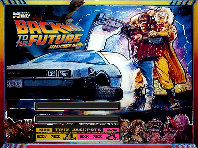 A pinball machine designed by Data East themed around the Back to the Future film franchise.