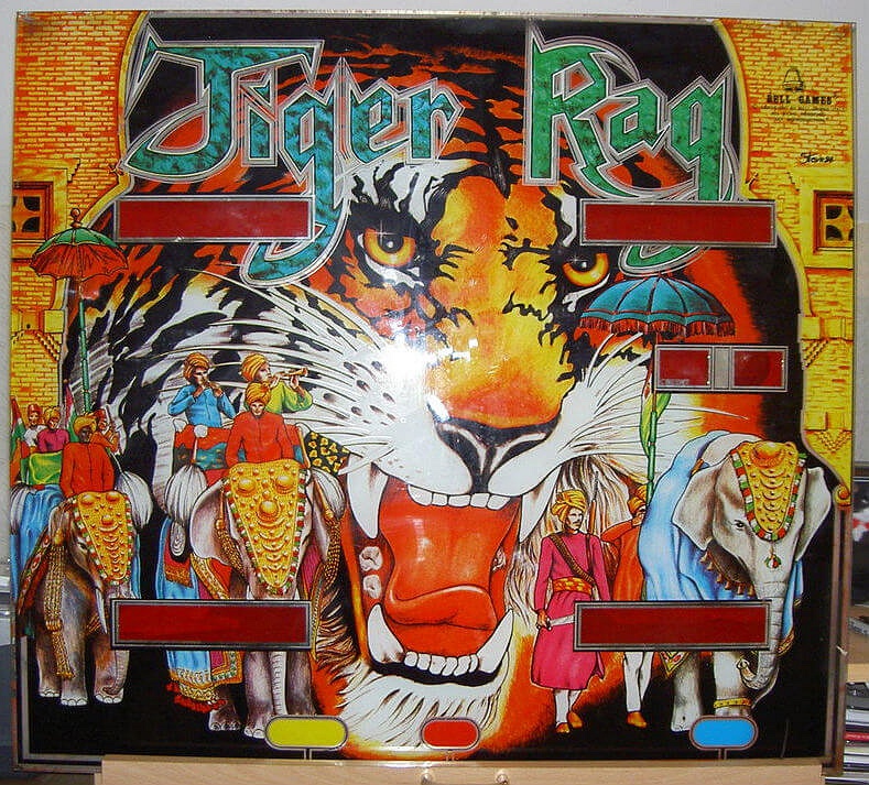 Tiger Rag is a pinball machine produced by Bell Games in 1983, known for its unique playfield and gaming experience.