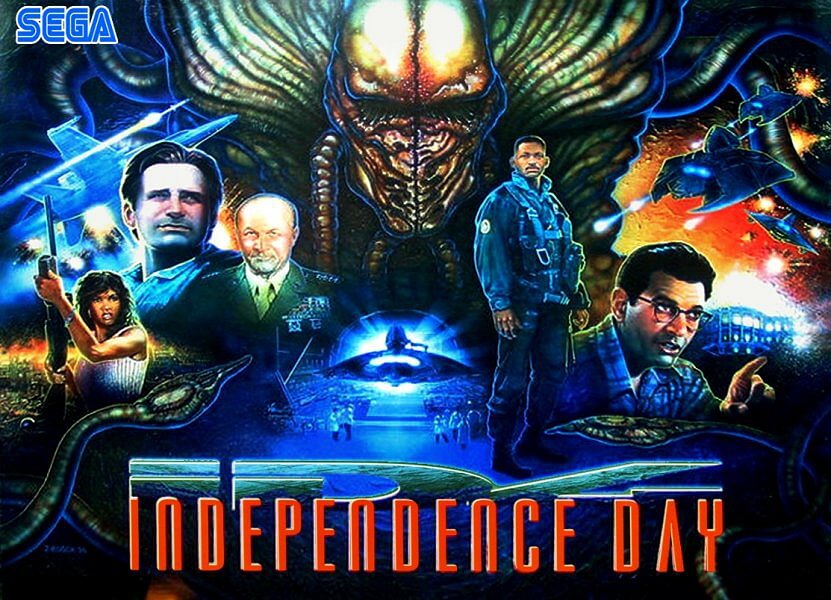 Independence Day is a pinball machine produced by Sega in 1996, inspired by the blockbuster film of the same name. The game features action-packed gameplay with multiple ramps and targets, mimicking key moments from the movie.