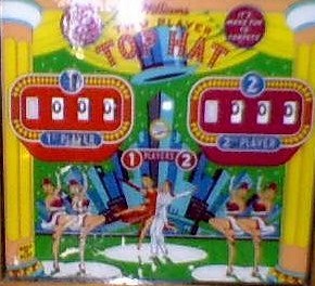 Top Hat is a classic pinball machine released by Williams in 1958. Known for its vintage charm, it features a gambling theme with a central spinner and captivating artwork.