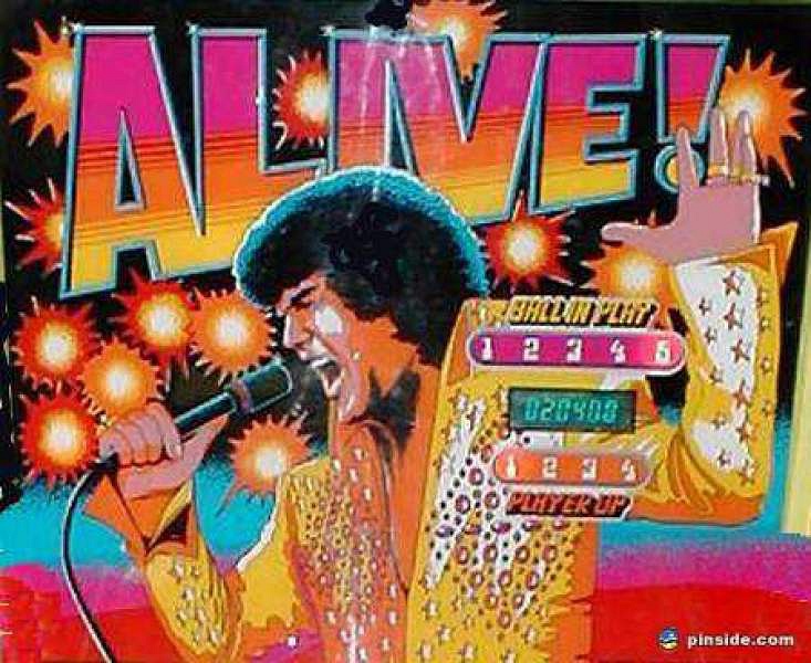 Alive is a pinball machine produced by Brunswick in 1977. This electromechanical machine features a lively gameplay experience typical of the late 1970s.