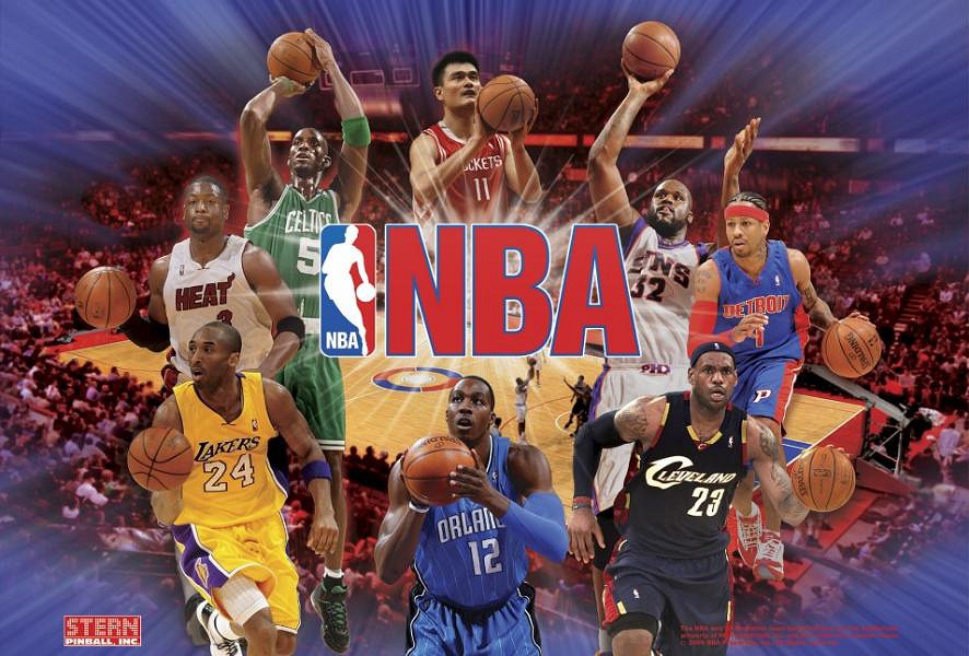 NBA is a basketball-themed pinball machine released by Stern in 2009. It features popular NBA teams and players, with gameplay centered around scoring baskets and achieving high scores.