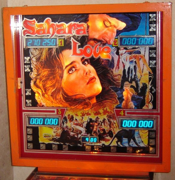 Sahara Love is a pinball machine developed by K.C. Tabart and released in 1983. It is known for its unique theme and gameplay.