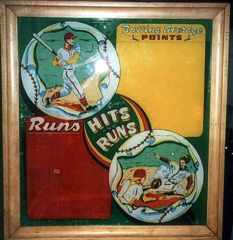 Hits and Runs is a baseball-themed pinball machine released by Genco in 1951.