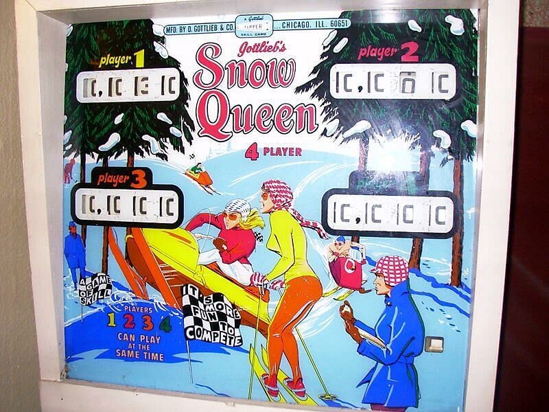 Snow Queen is a classic electro-mechanical pinball machine produced by Gottlieb in 1970. It's known for its winter-themed artwork and challenging gameplay.