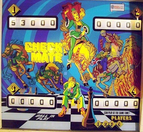Check Mate is a classic electro-mechanical pinball machine released by Recel in 1974.