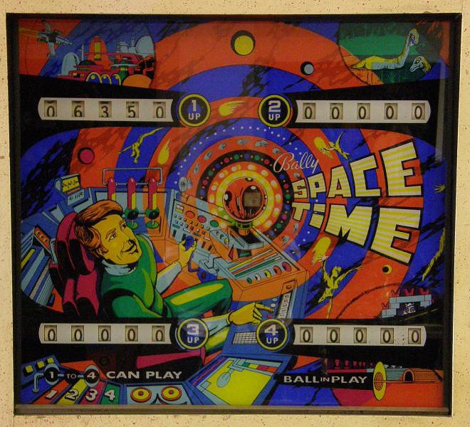 Space Time is an electromechanical pinball machine released by Bally in 1972 featuring a sci-fi theme with a distinctive spinning wheel feature.