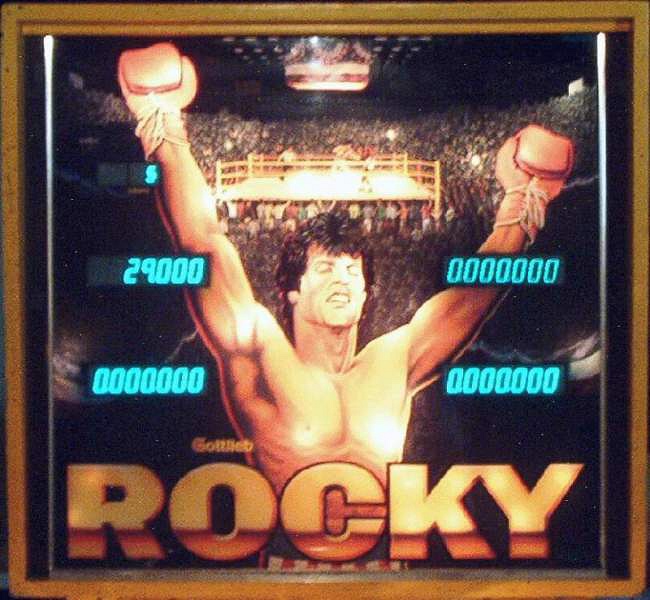 Rocky is a pinball machine produced by Gottlieb and released in 1982. It is themed around the popular Rocky movie series, featuring artwork and elements from the movies.