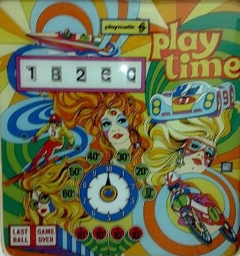 Play Time is a classic electro-mechanical pinball machine produced by Playmatic in 1972. It features a colorful playfield typical of the early '70s era, providing an enjoyable gaming experience.