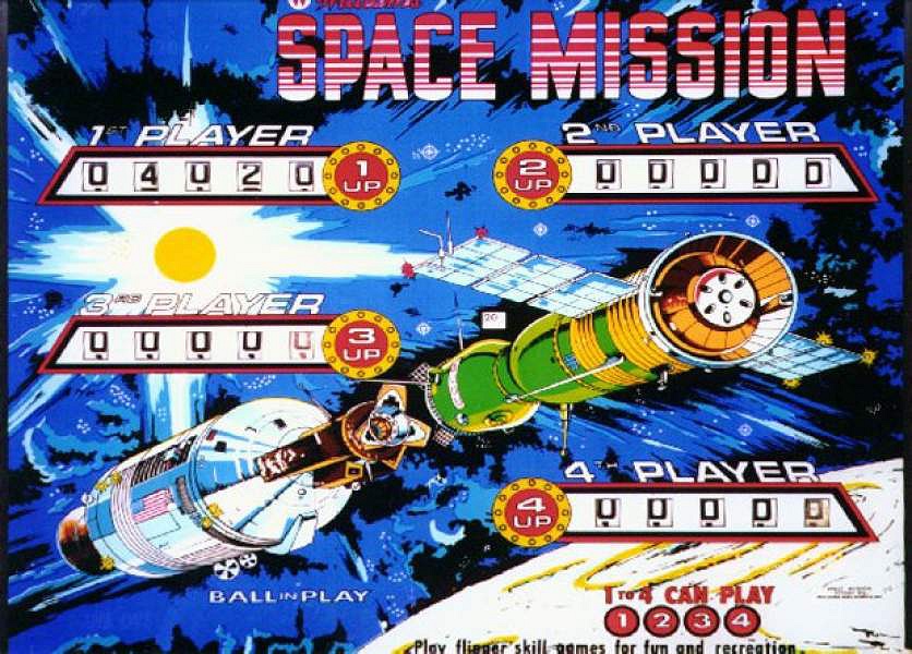 Space Mission is a pinball machine designed by Steve Kordek and released by Williams in 1975. It is known for its space exploration theme.