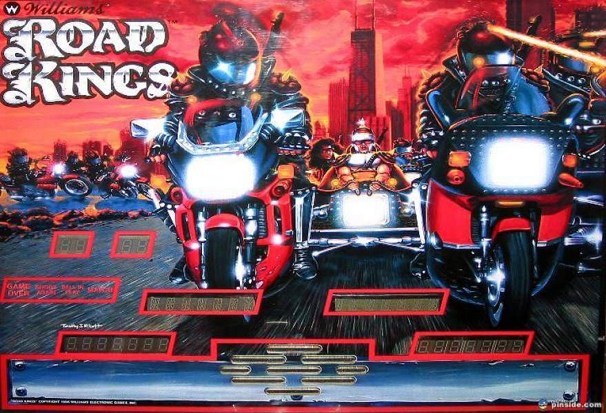 Road Kings is a pinball machine released by Williams in 1986. It features a post-apocalyptic theme with heavy metal elements.
