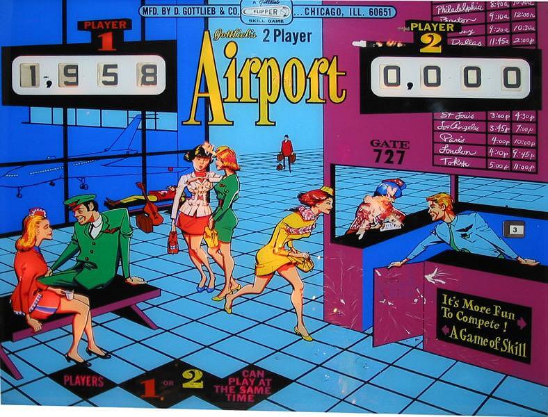 Airport is a classic electro-mechanical pinball machine designed by the renowned Gottlieb team. Released in 1969, it features an aviation theme, incorporating elements that mimic an airport setting.