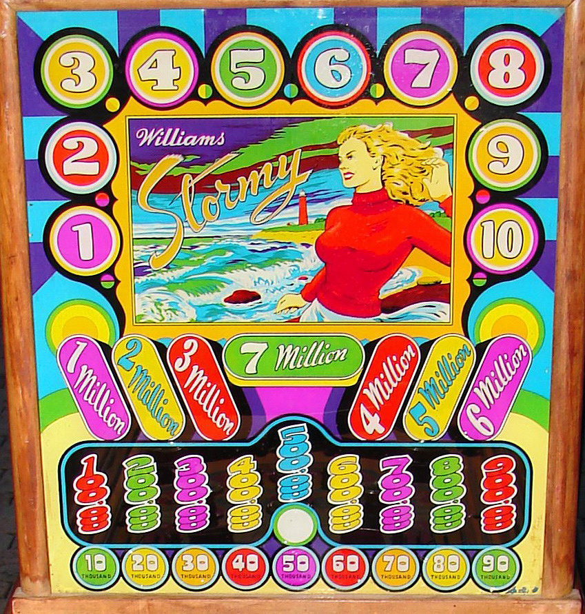 Stormy is a vintage pinball game produced by Williams in 1948, known for its classic electromechanical design and engaging gameplay.
