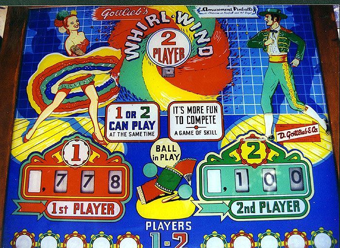Whirl-Wind is a classic pinball machine released by Gottlieb in 1957, featuring a whirlwind theme with exciting gameplay elements that challenge players' skills.