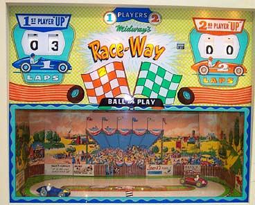 Race-Way is a mechanical arcade game developed by Midway in 1963. The game simulates a car racing experience using mechanical components.