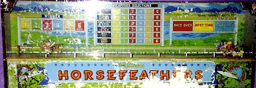 Horsefeathers is a pinball machine released by Williams in 1951. Known for its unique gameplay mechanics, it's part of the woodrail style era of pinball machines.