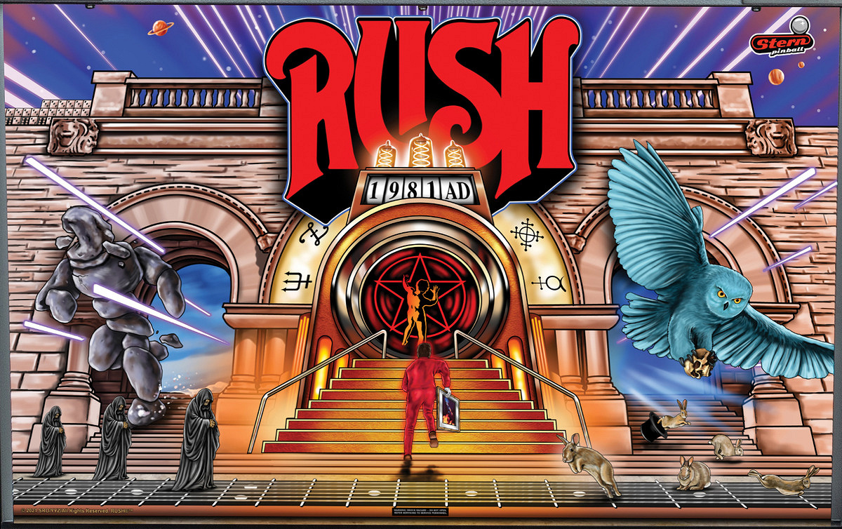 Rush (Premium) is a pinball machine released by Stern Pinball in 2021, themed around the legendary rock band Rush.