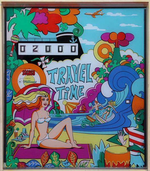 Travel Time is a solid-state pinball machine released by Segasa in 1972, featuring a travel-themed playfield.