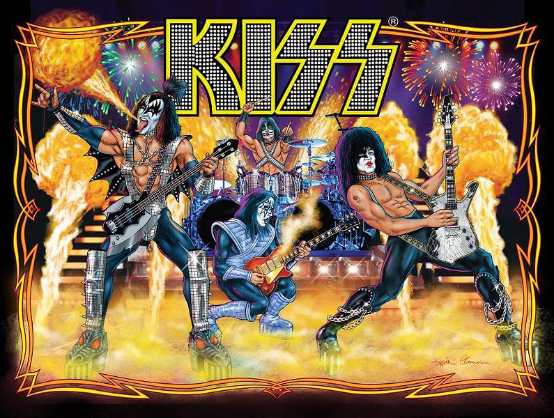 KISS (Pro) is a modern pinball machine by Stern Pinball released in 2015. It features the iconic rock band KISS and incorporates exciting gameplay with music and imagery from the band.