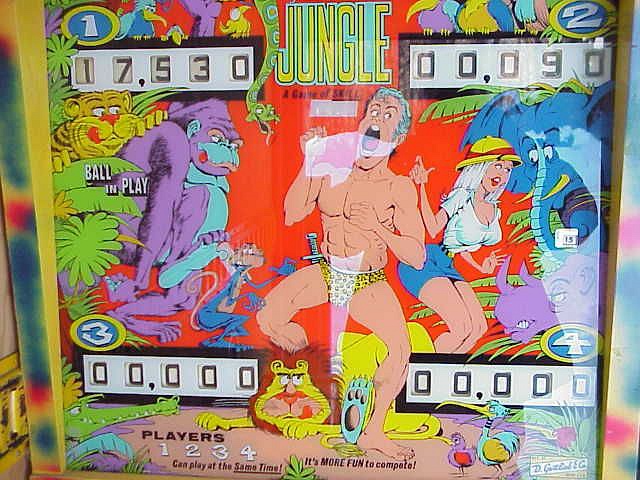 Jungle is a classic electro-mechanical pinball machine designed and released by Gottlieb in 1972. It features a wildlife theme with vibrant artwork and engaging gameplay.