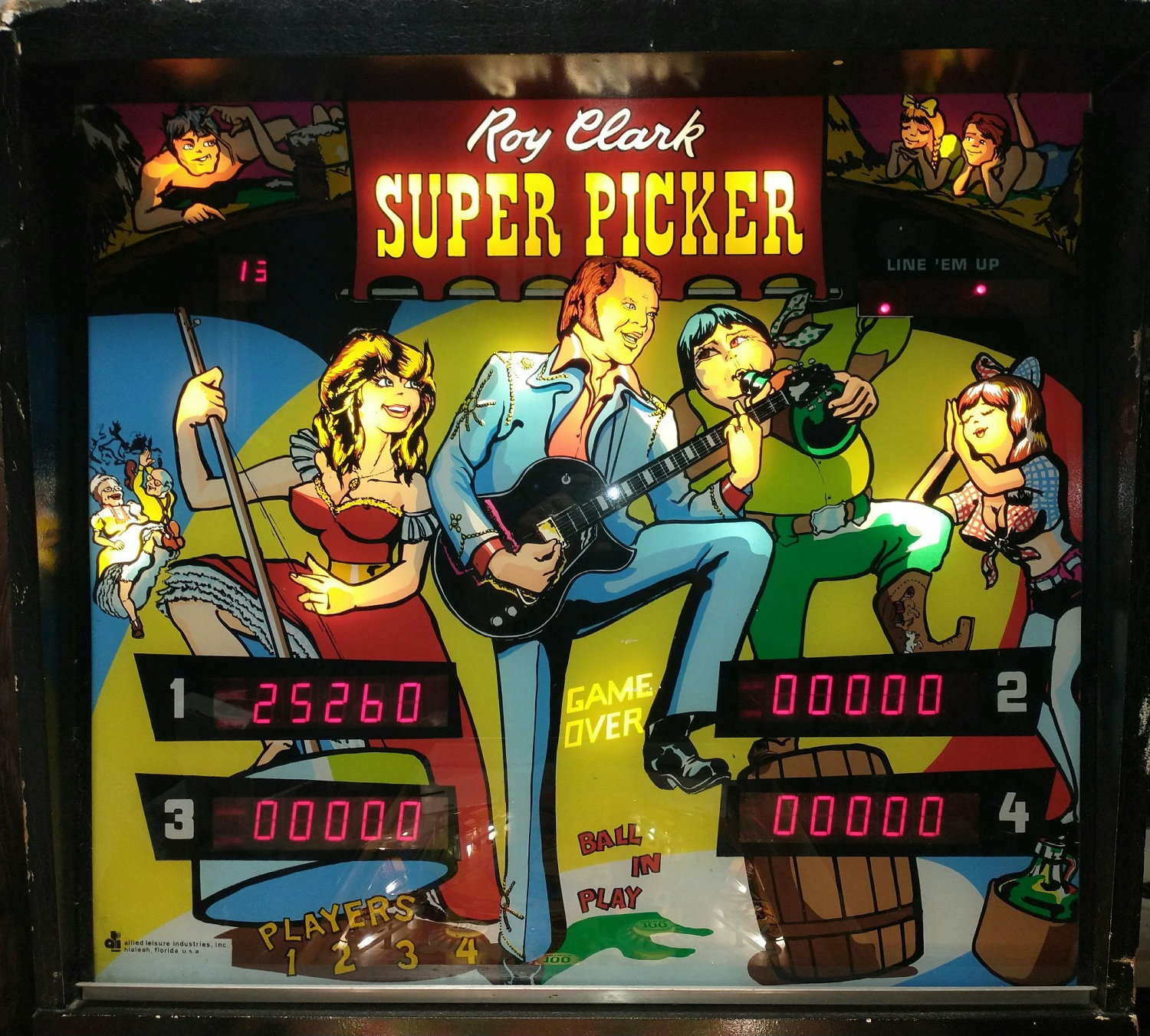 Roy Clark Super Picker is a country music-themed pinball machine released by Allied Leisure in 1976. The game features artwork and sound inspired by the popular country musician Roy Clark.