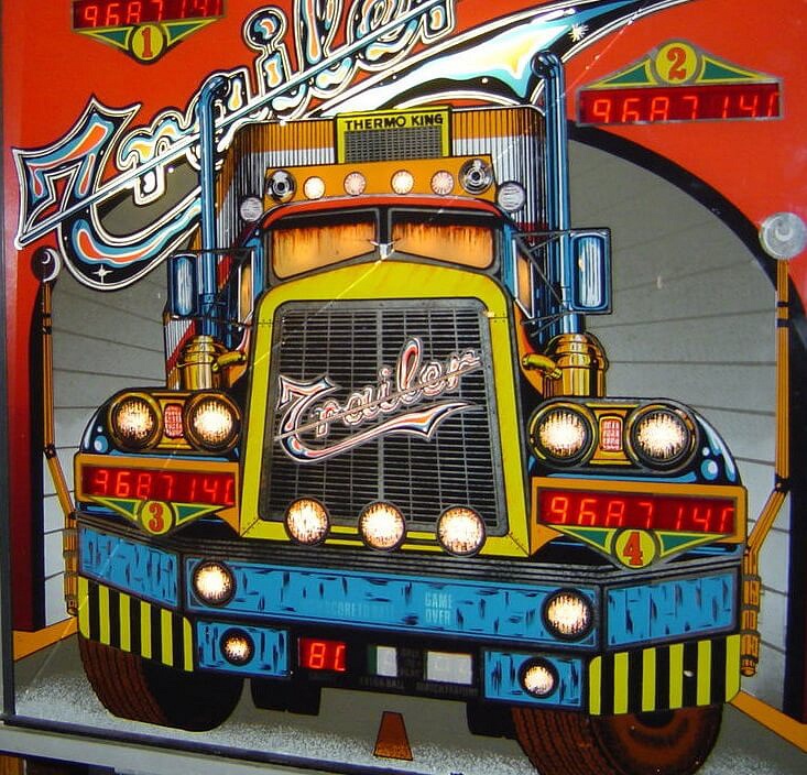 Trailer is a pinball machine produced by Playmatic, released in 1984. It is known for its unique gameplay and thematic design.
